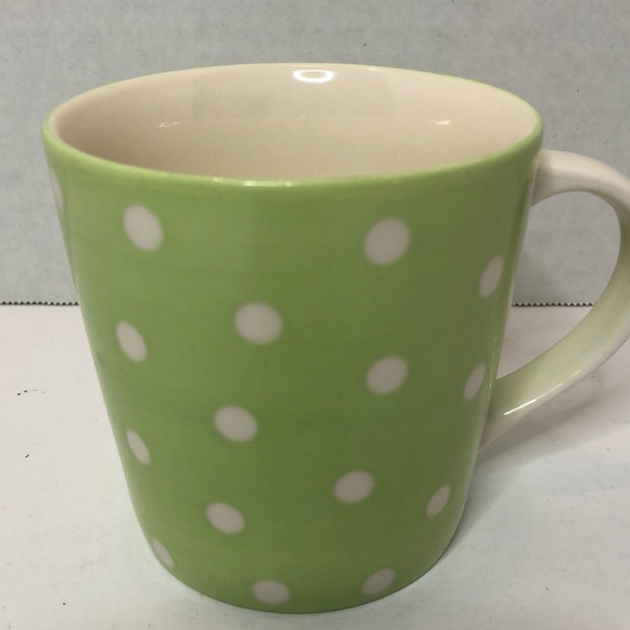 Starbucks 2006 Green and White Polka Dot Ceramic Mug - Picture 1 of 4